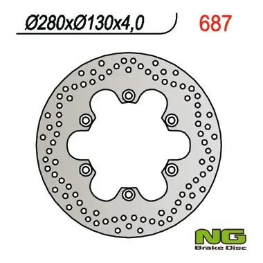 NG brzdový kotouč přední KAWASAKI ER 5, GPZ 750/ 900 (280X130X4,5) (6X10,5mm) (NG brzdový kotouč přední KAWASAKI ER 5, GPZ 750/ 900 (280X130X4,5))
