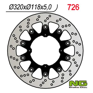 NG brzdový kotouč přední HONDA XR 250/400/650 (SUPERMOTO)(320X118X5mm)(4X6,5mm) (NG brzdový kotouč přední HONDA XR 250/400/650)