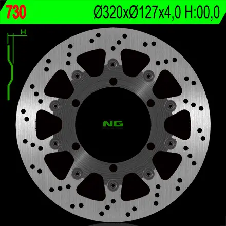 NG brzdový kotouč přední KTM 625/640/690 (320X127X4) (6X6,5mm) (NG brzdový kotouč přední KTM 625/640/690 (320X127X4) (6X6,5mm))