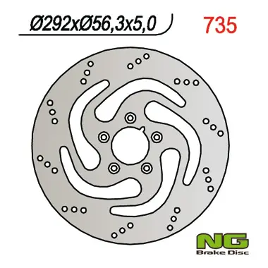 NG brzdový kotouč přední HARLEY-DAVIDSON 883/1200/1450/1584/1690/1340 (292mmX56,3mmX5mm) (5X8,5mm) (NG brzdový kotouč přední HARLEY-DAVIDSON)