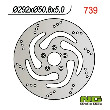 NG brzdový kotouč přední HARLEY-DAVIDSON (292X50,8X5) 883/1200/1340/1450, 5 otvorů průměr 8,5 (NG brzdový kotouč přední HARLEY-DAVIDSON (292X50,8X5))