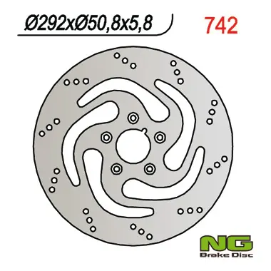 NG brzdový kotouč zadní HARLEY-DAVIDSON 883/1340 84-98 (292X50,8X5,8) (5X8,5mm) (NG brzdový kotouč zadní HARLEY-DAVIDSON 883/1340 84-98)