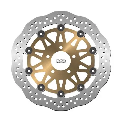 NG brzdový kotouč přední KAWASAKI ZX6R 95-02, Z 750 03-06, W800 11-17, Z1000 03-06 (300X61X5) WAVE (zlatý střed) (NG brzdový kotouč přední KAWASAKI)