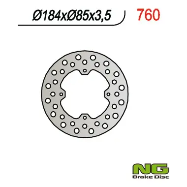 NG zadní brzdový kotouč KAWASAKI, SUZUKI RM 80/85 (86-04) (184X85X3,5) ( )