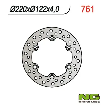NG zadní brzdový kotouč HONDA CR 125/250 88-89 (220X122X4) (NG zadní brzdový kotouč HONDA CR 125/250 88-89 (220X122X4))