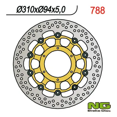 NG přední brzdový kotouč HONDA CBR 1000 RR 04-05, CB 1300 01-10 (310X94X5) (6X65mm) CBR 600RR 03-08, CB 1000R 08-16, CTX 1300 14-16 plovoucí (NG)