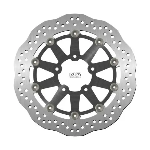 NG přední brzdový kotouč SUZUKI GSXR 600/750/1000 03-05, VL800 14-15 (300X69X5mm) (5X10,5mm) WAVE plovoucí (prostředek hliníkový) (NG přední brzdový)
