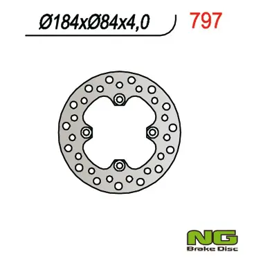 NG zadní brzdový kotouč KAWASAKI KX 85 01-24 (184X84X4) (NG zadní brzdový kotouč KAWASAKI KX 85 01-24 (184X84X4))