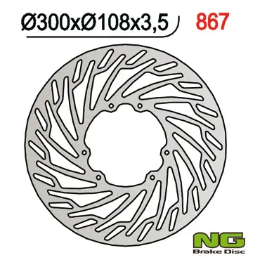 NG přední brzdový kotouč DERBI 50/125, APRILIA 50/125, RIEJU 50 SMX (300X108X3,5) (NG přední brzdový kotouč DERBI 50/125, APRILIA 50/125, RIEJU 50)