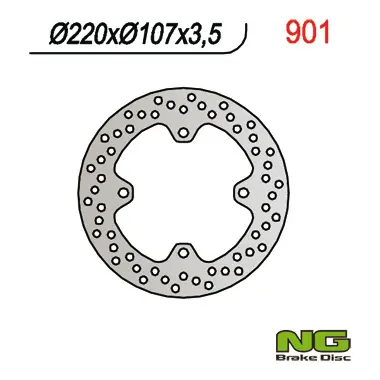 NG přední brzdový kotouč YAMAHA GRIZZLY 660 01-04 (220X107X3,5 4 otvory) (NG přední brzdový kotouč YAMAHA GRIZZLY 660 01-04 (220X107X3,5 4 otvory))