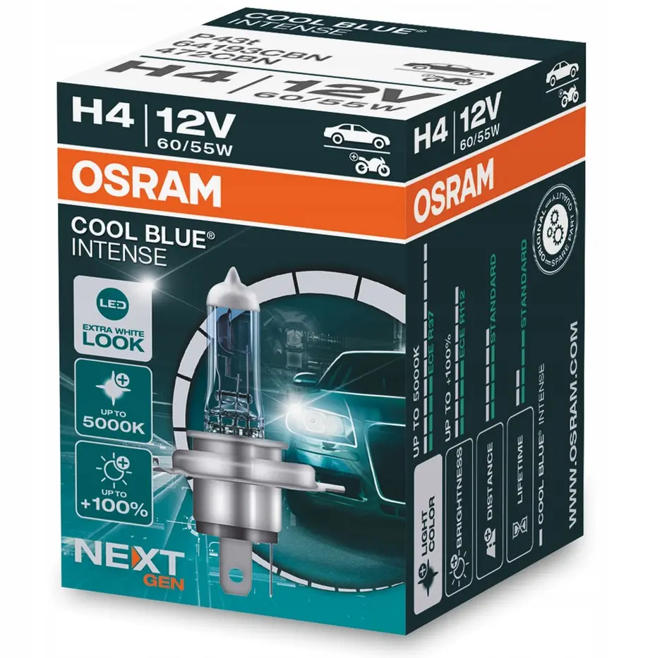 OSRAM žárovka H4 12V 60/55W PX26D COOL BLUE® INTENSE NEXTGEN (OSRAM žárovka H4 12V 60/55W PX26D COOL BLUE® INTENSE NEXTGEN)