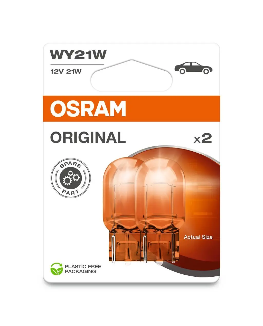 OSRAM žárovka WY21W 12V 21W WX3X16D (oranžová celoskleněná) BLISTER - 2 kusy ( )