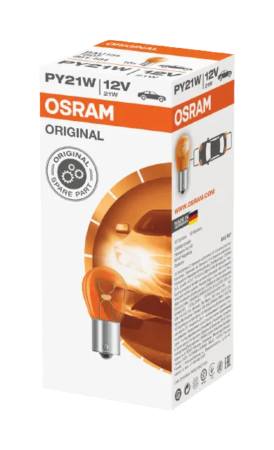 OSRAM žárovka 21W 12V BAU15S PY21W (ORANGE) - oranžová blinkr 1 kus (OSRAM žárovka 21W 12V BAU15S PY21W (ORANGE) - oranžová blinkr 1 kus)