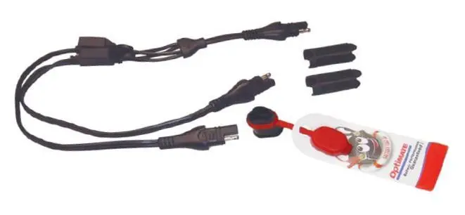 OPTImate rozdělovač pro připojení dvou příslušenství ke konektoru SAE (s pojistkami 15A, délka 50cm) (EL) (O05) (OPTImate rozdělovač pro připojení)