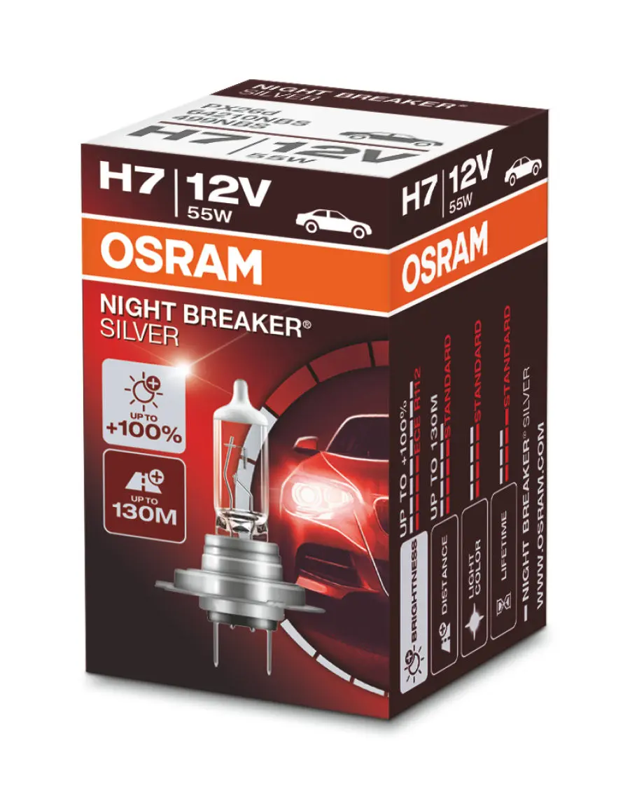 OSRAM žárovka H7 12V 55W PX26D NIGHT BREAKER SILVER (+100%) (OSRAM žárovka H7 12V 55W PX26D NIGHT BREAKER SILVER (+100%))