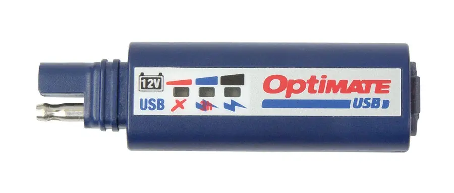 OPTImate USB nabíječka s konektorem SAE a indikátorem nabití baterie (5V 2400MA) (EL) (O100V3) (OPTImate USB nabíječka s konektorem SAE a indikátorem)