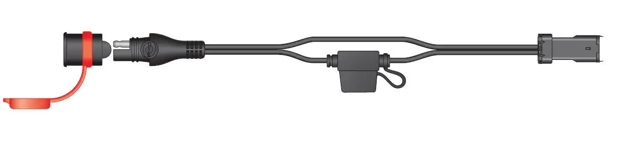 OPTImate kabel se zástrčkou pro připojení nabíječky k zásuvce DUCATI a konektorem SAE (délka 30cm) (EL) (O47) (OPTImate kabel se zástrčkou pro)