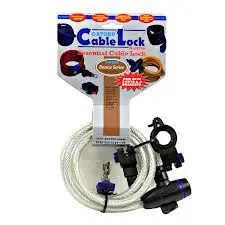 OXFORD lankový zámek CABLE LOCK délka 1,8m x 12mm barva průhledná BS (OXFORD lankový zámek CABLE LOCK délka 1,8m x 12mm barva průhledná BS)