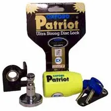 OXFORD zámek brzdového kotouče PATRIOT barva žlutá fluorescenční (OXFORD zámek brzdového kotouče PATRIOT barva žlutá fluorescenční)
