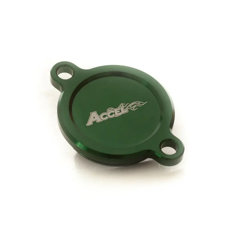 ACCEL víčko olejového filtru barva zelená - KAWASAKI (ACCEL víčko olejového filtru barva zelená - KAWASAKI)