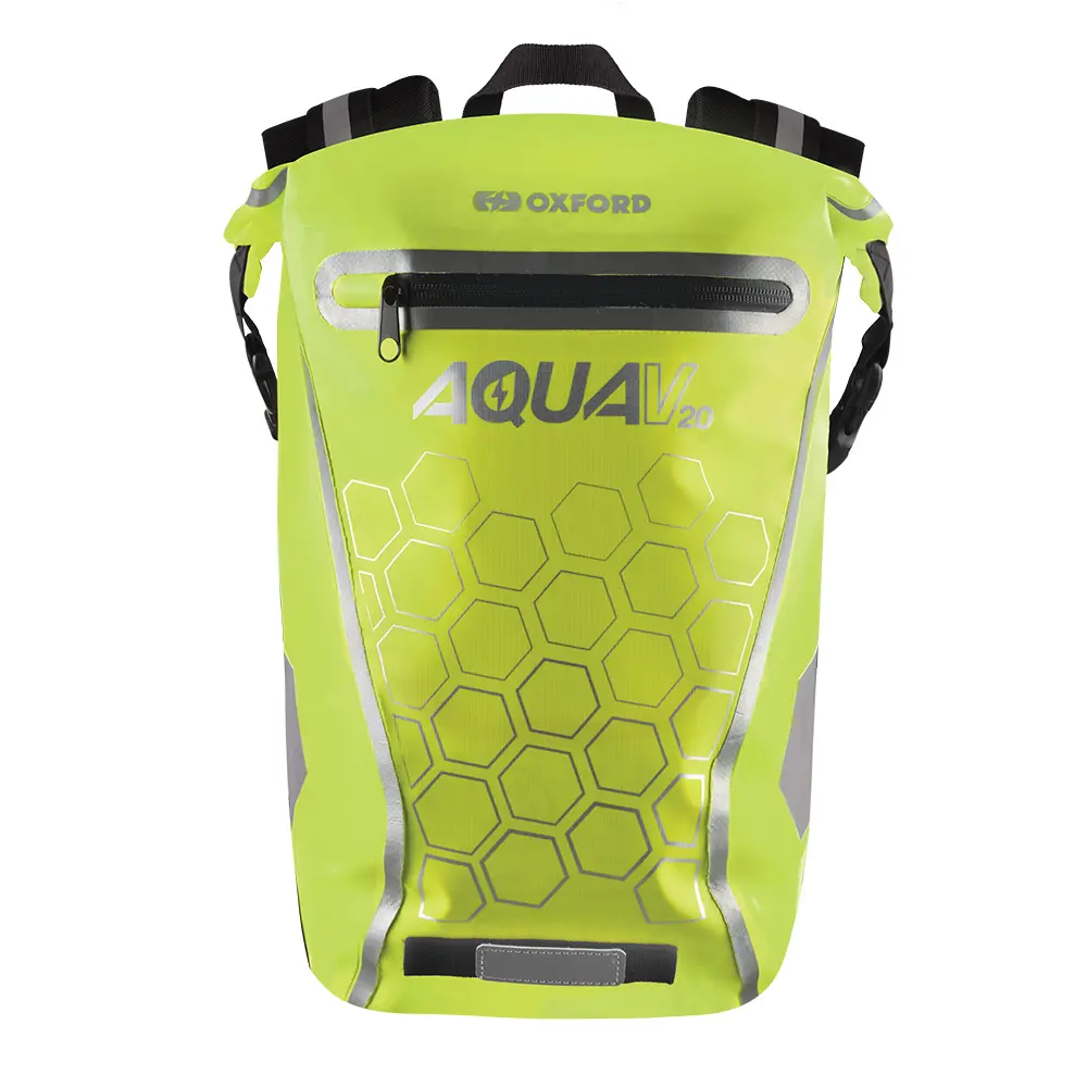 OXFORD batoh voděodolný model AQUA V-20 objem 20L barva žlutá fluorescenční/bílá (starý kód: OL997) (OXFORD batoh voděodolný model AQUA V-20 objem)
