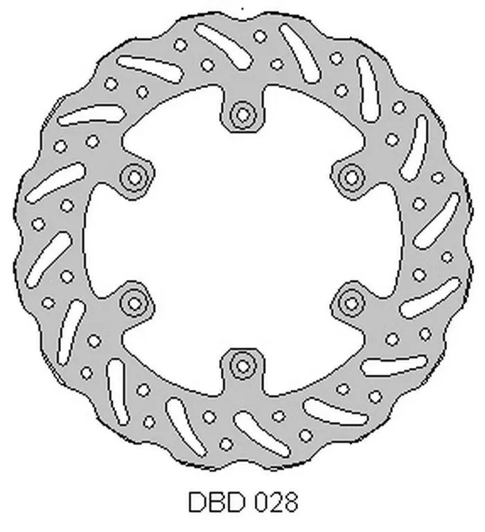 DELTA BRAKING brzdový kotouč zadní YAMAHA YZ 125 02-21, WRF 250 02-21, WR 250 02-07, YZ/YZF 250 02-21, WRF/YZF 02-21, WAVE (245X115X4mm) (6X6,5mm)