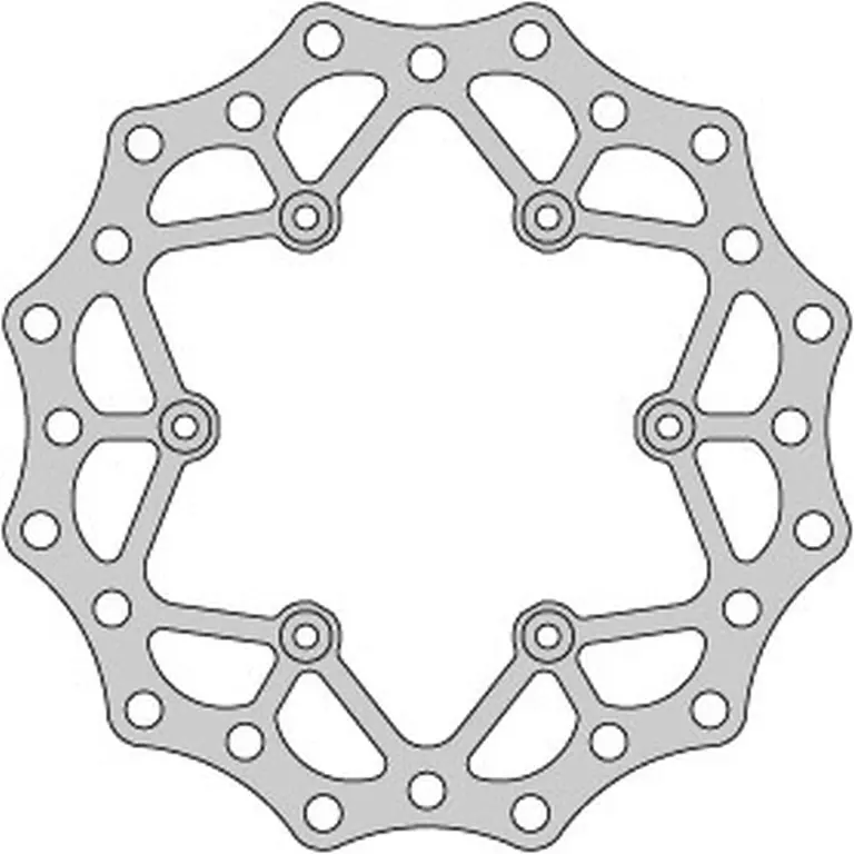 DELTA BRAKING brzdový kotouč zadní YAMAHA YZ/WR 125 98-01, YZ/WR 250 98-01, YZF/WRF 400/426 99-01, WAVE ULTRA LIGHT (240X115X4mm) (6X6,5mm) (NG372X)