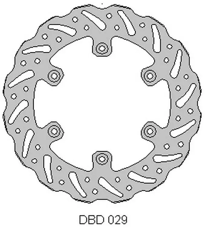 DELTA BRAKING brzdový kotouč zadní YAMAHA YZ/WR 125 98-01, YZ/WR 250 98-01, YZF/WRF 400/426 99-01, WAVE (240X115X4mm) (6X6,5mm) (NG372X) (DELTA)