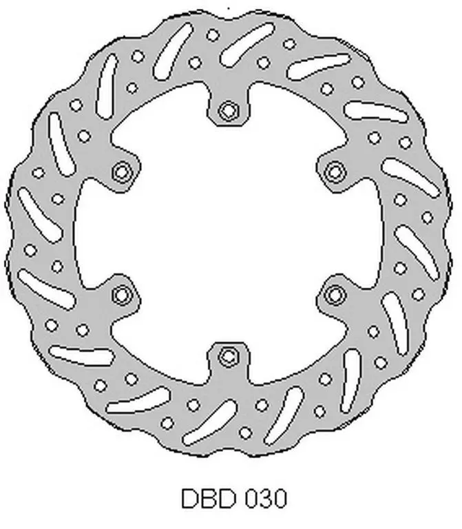 DELTA BRAKING přední brzdový kotouč YAMAHA WR 125 92-00, YZ 125 90-00,WR/YZ 250 90-00, WRF/YZF 400/426 98-00, WAVE (245X118X3mm) (6X6,5mm) (NG320)