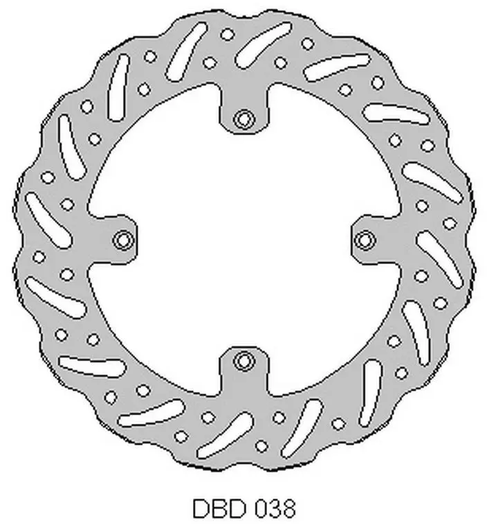 DELTA BRAKING přední brzdový kotouč HUSQVARNA CR/WR 125 00-13, TR/TC/WR 250 00-13, TE/TC 450/510/610 05-10, WAVE (260X120X3mm) (4X6,5mm) (NG910)