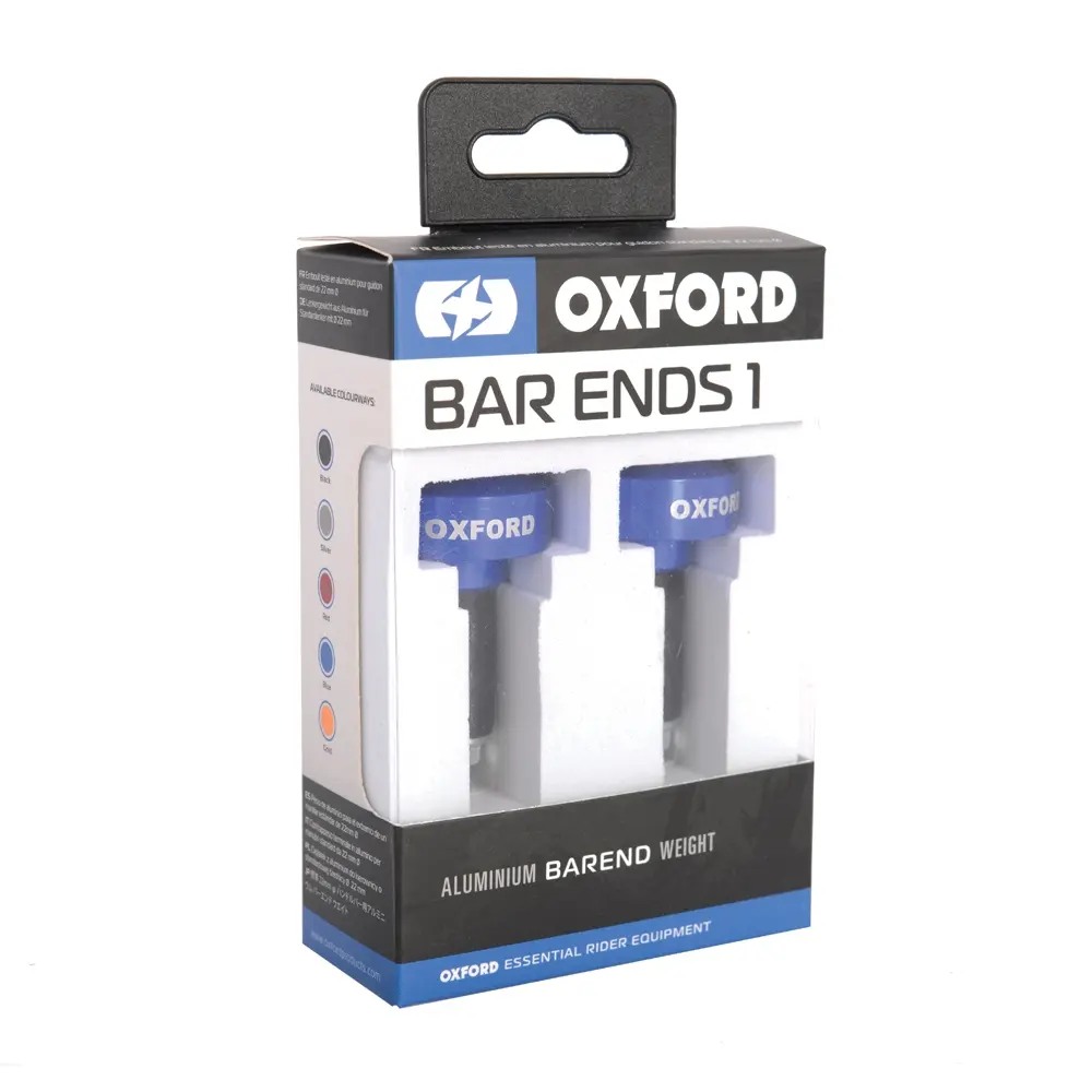 OXFORD závažíčka řidítek BARENDS 1 barva modrá komplet (OXFORD závažíčka řidítek BARENDS 1 barva modrá komplet)