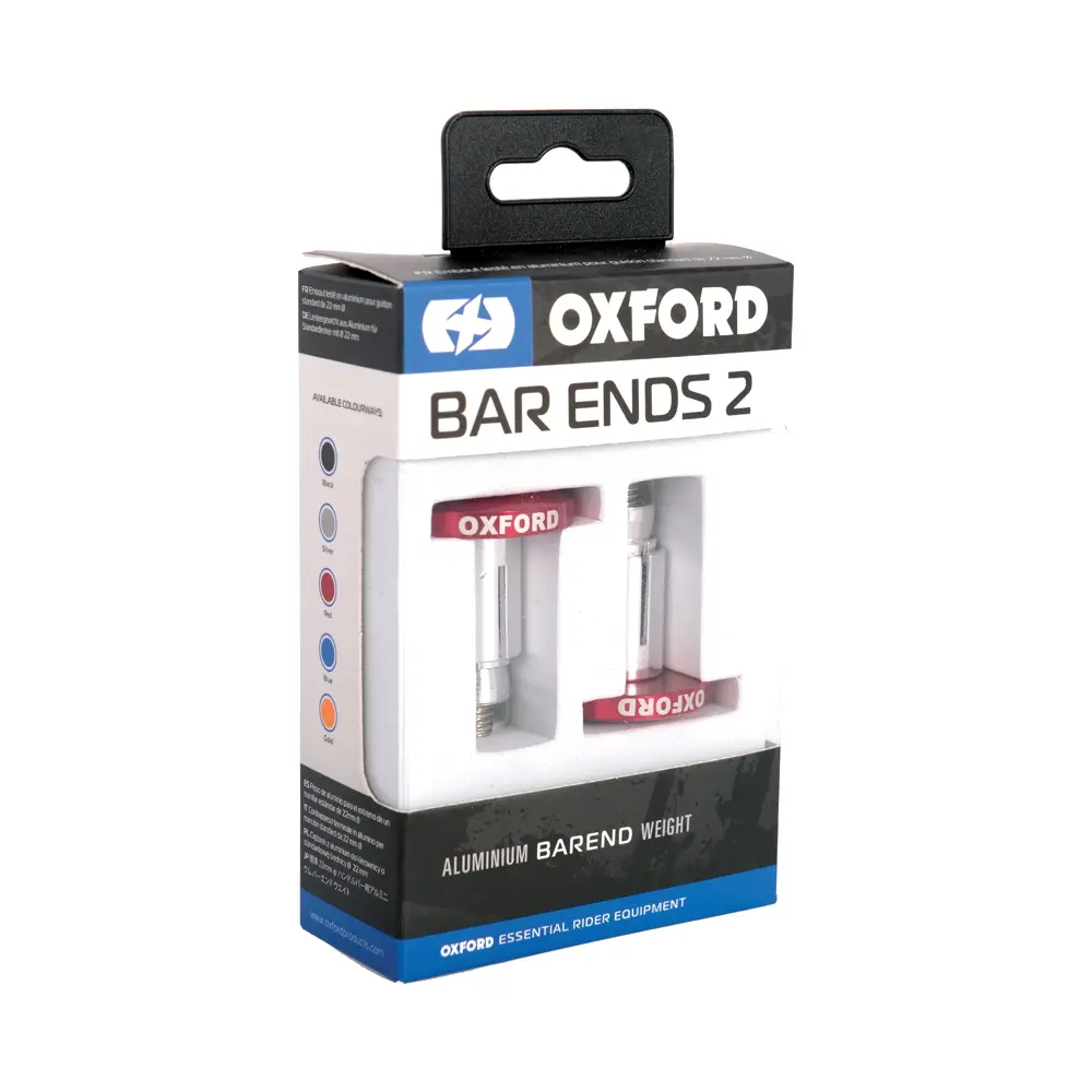 OXFORD závažíčka řidítek BARENDS 2 (ploché) barva červená (OXFORD závažíčka řidítek BARENDS 2 (ploché) barva červená)