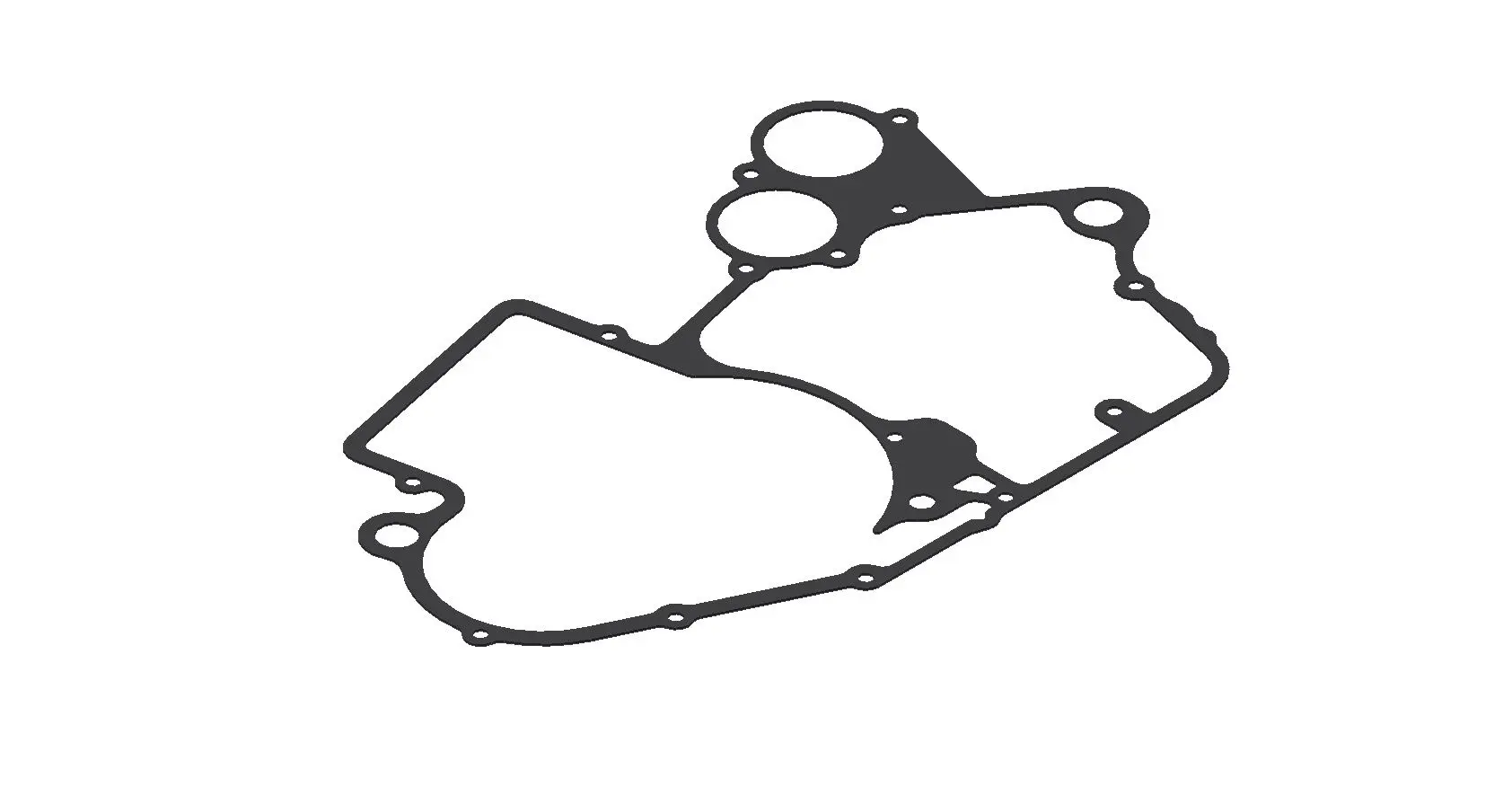 XRADICAL(ARTEIN GASKETS) těsnění klikové skříně motoru (střed motoru) KTM SX/EXC 250/400/450/520/525 závodní '00-'07 (RFS ENGINE)(kovové pokovené)