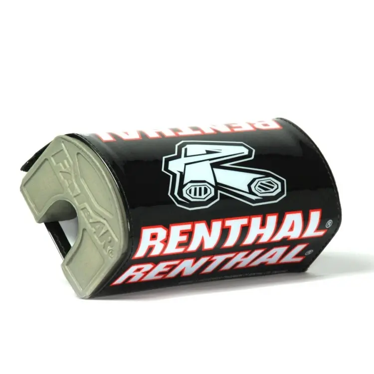 RENTHAL chránič řídítek FATBAR BLACK/RED barva černá/červená s logem RENTHAL ( )