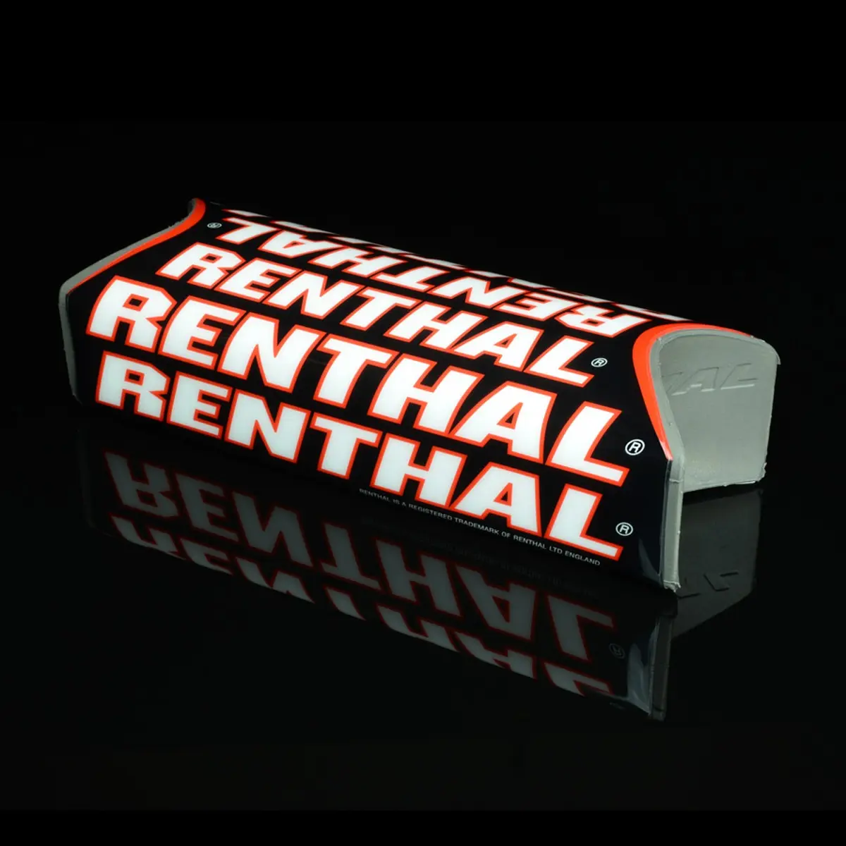 RENTHAL chránič řídítek FATBAR TEAM ISSUE BLACK barva černá/červená s logem RENTHAL (RENTHAL chránič řídítek FATBAR TEAM ISSUE BLACK barva)