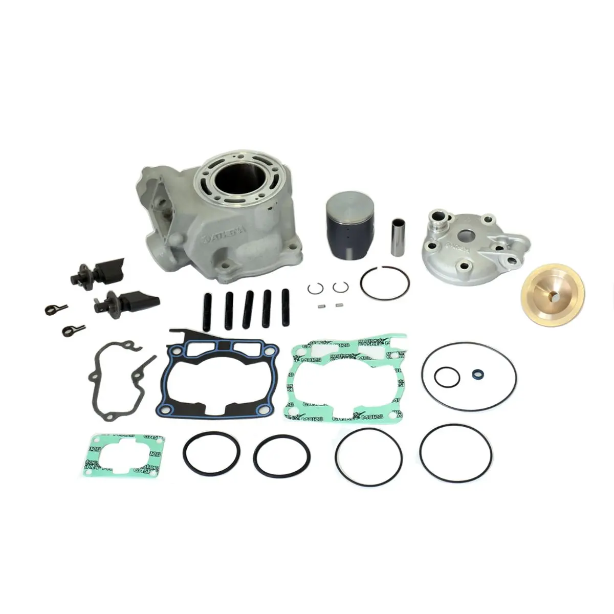ATHENA kompletní válec KAWASAKI KX 125 03-07 54mm STANDARD BORE (125ccm) komplet s výfukovým ventilem a hlavou (ATHENA kompletní válec KAWASAKI KX)