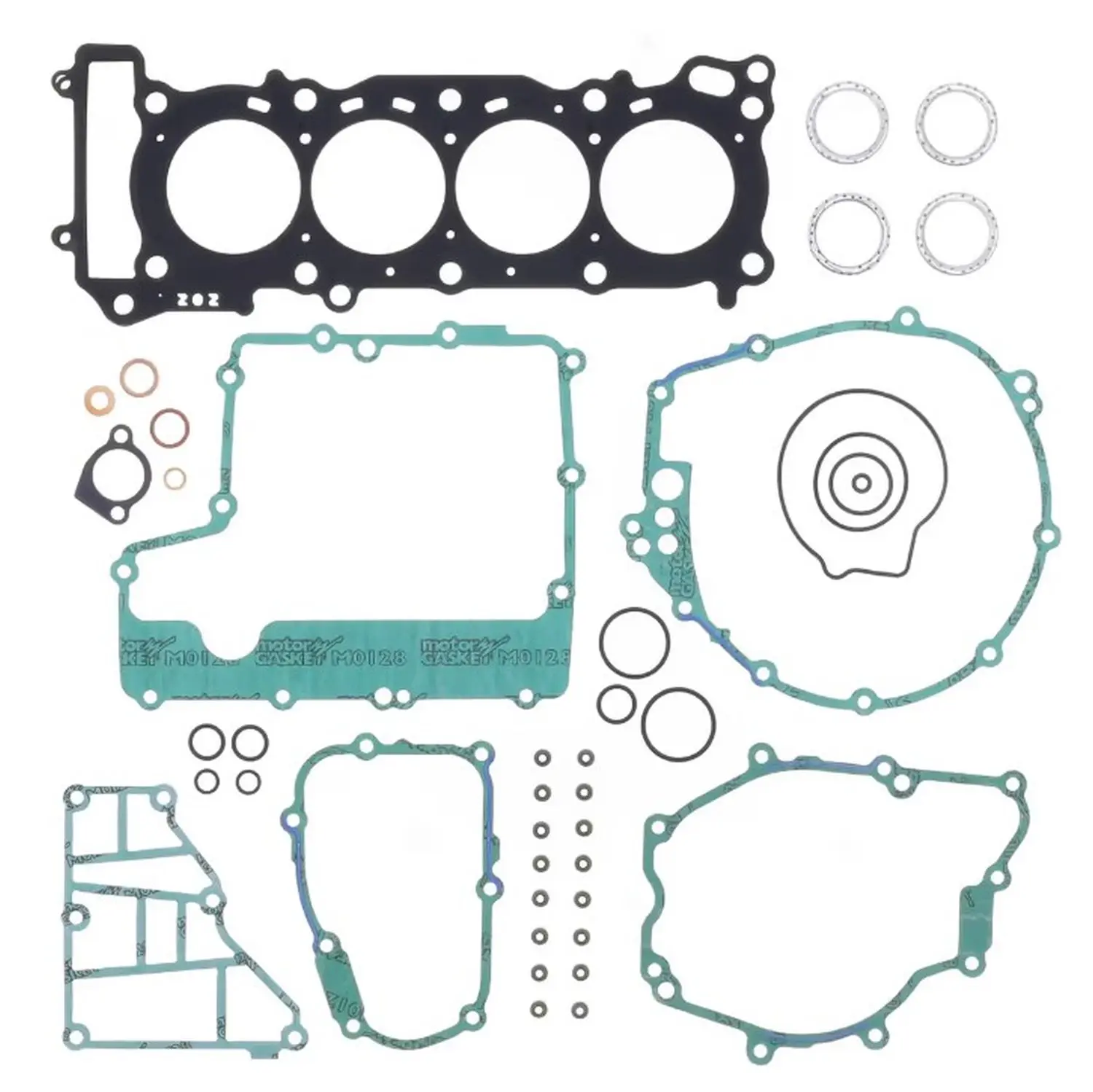 ATHENA kompletní sada těsnění YAMAHA FZ6 R 11-17, XJ6 09-15, XJ 600 DIVERSION S 09-15 (bez gufer a těsnění víka ventilů) (ATHENA kompletní sada)