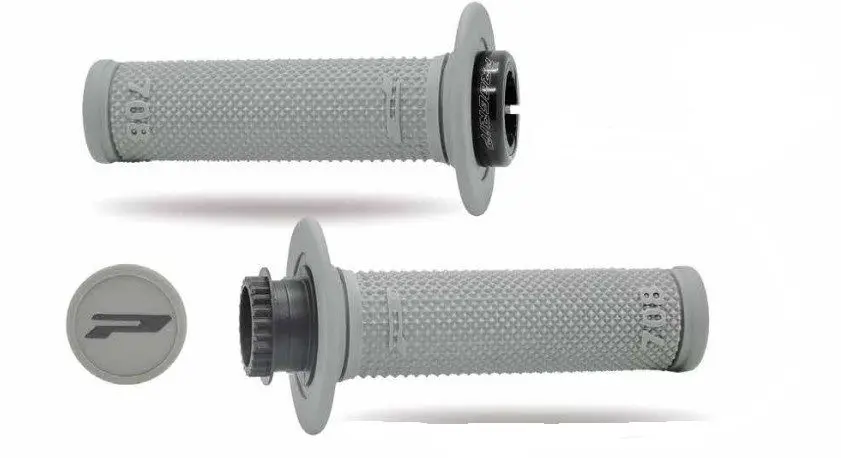 PROGRIP gripy PG708 OFF ROAD se zámkem SCS LOCK-ON + 7 adaptérů pro lanka (22+25mm) barva šedá dvousložkové délka 115mm (708-416) ( )