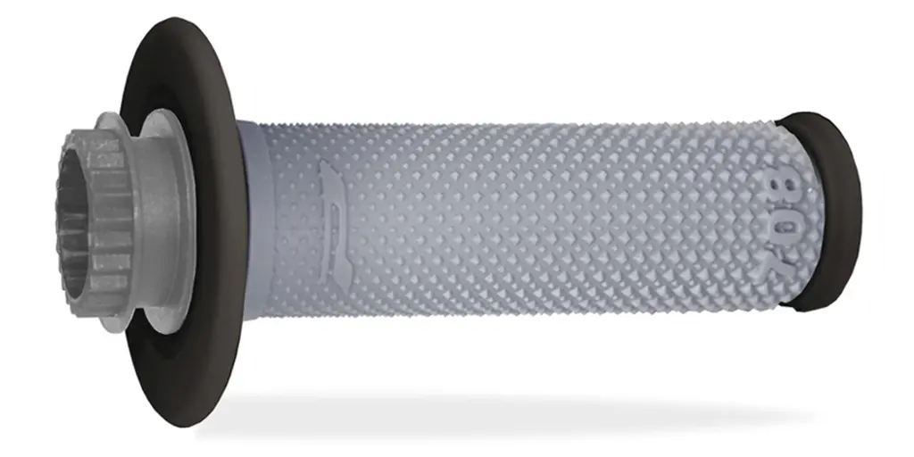 PROGRIP gripy PG708 OFF ROAD se zámkem SCS LOCK-ON + 7 adaptérů plynové rukojeti (22+25mm) barva šedá černá dvousložkové délka 115mm (708-171)