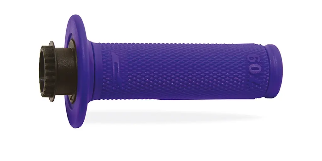 PROGRIP gripy PG709 OFF ROAD se zámkem SCS LOCK-ON + 7 adaptérů plynové rukojeti (22+25mm) barva modrá dvousložkové HALF WAFFLE délka 115mm (709-104)