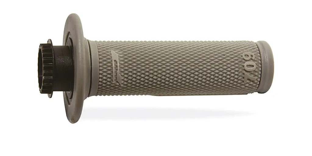 PROGRIP gripy PG709 OFF ROAD se zámkem SCS LOCK-ON + 7 adaptérů plynové rukojeti (22+25mm) barva šedá dvousložkové HALF WAFFLE délka 115mm (709-108)