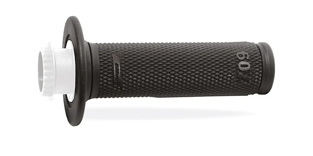 PROGRIP gripy PG709 OFF ROAD se zámkem SCS LOCK-ON + 7 adaptérů plynové rukojeti (22+25mm) barva černá dvousložkové HALF WAFFLE délka 115mm (709-102)