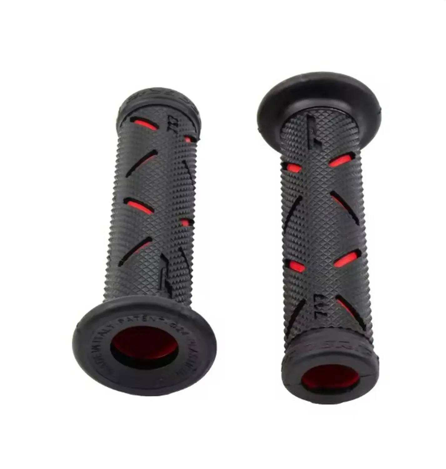 PROGRIP gripy PG717 ROAD (22+25mm, délka 122mm) barva černá/červená otevřené (OPEN END) (dvousložkové) (717-149) ( )