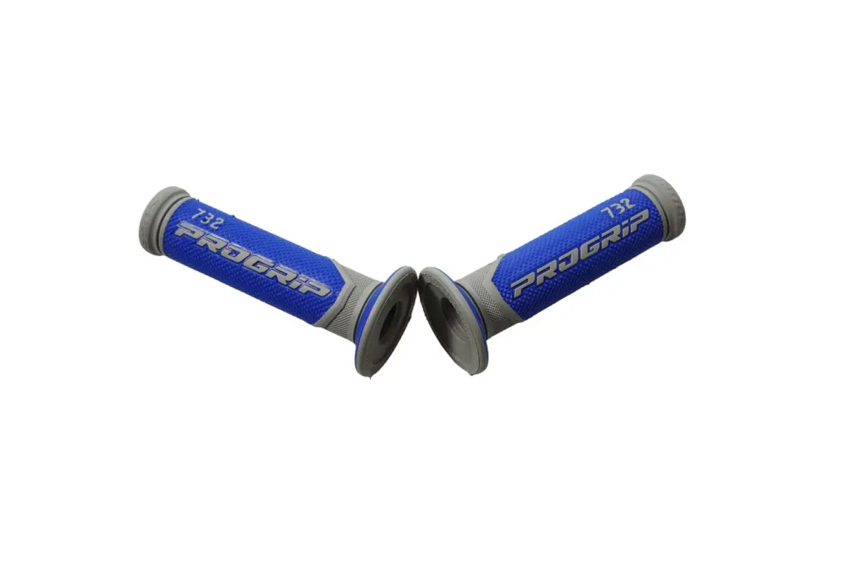PROGRIP gripy PG732 ROAD (22+25mm, délka 125mm) barva šedá/modrá (dvousložkové) (732-291) ( )