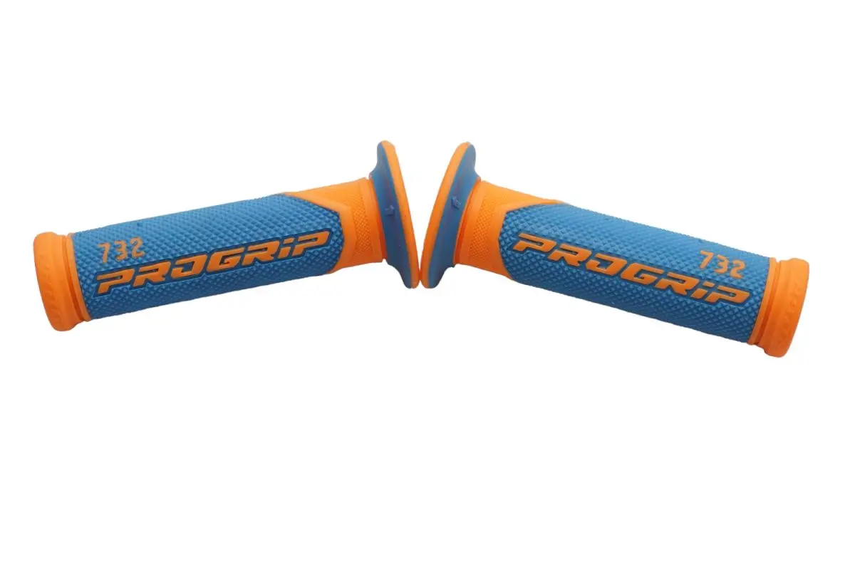 PROGRIP gripy PG732 ROAD (22+25mm, délka 125mm) barva oranžová fluorescenční/světle modrá (dvousložkové) (732-364) ( )