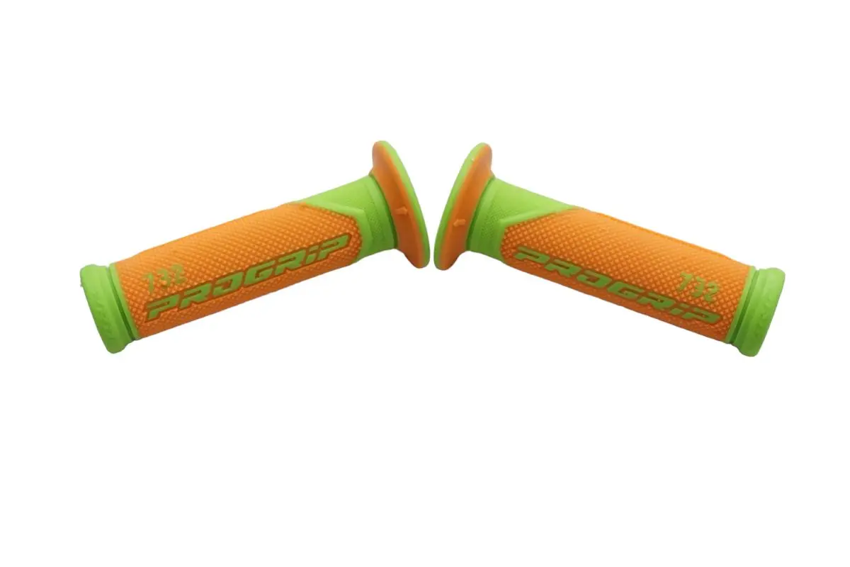 PROGRIP gripy PG732 ROAD (22+25mm, délka 125mm) barva oranžová fluorescenční/zelená fluorescenční (dvousložkové) (732-390) ( )