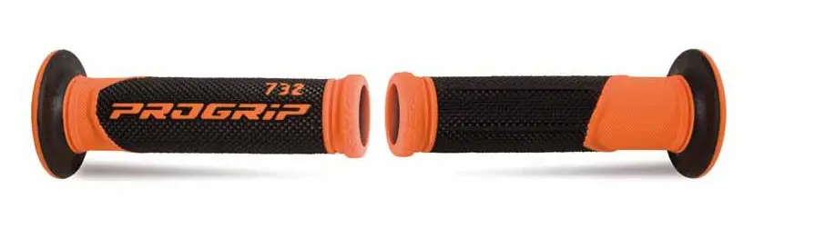PROGRIP gripy PG732 ROAD (22+25mm, délka 125mm) barva oranžová fluorescenční/černá (dvousložkové) (732-296) (PG732/9) (PROGRIP gripy PG732 ROAD)