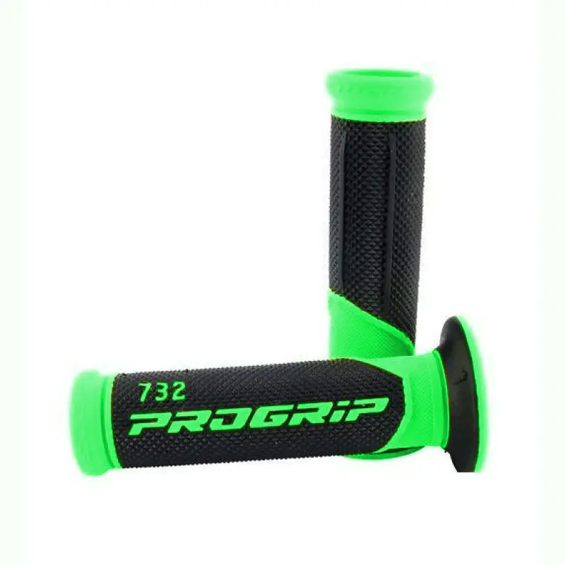 PROGRIP gripy PG732 ROAD (22+25mm, délka 125mm) barva zelená fluorescenční/černá (dvousložkové) (732-295) (PG732/10) ( )