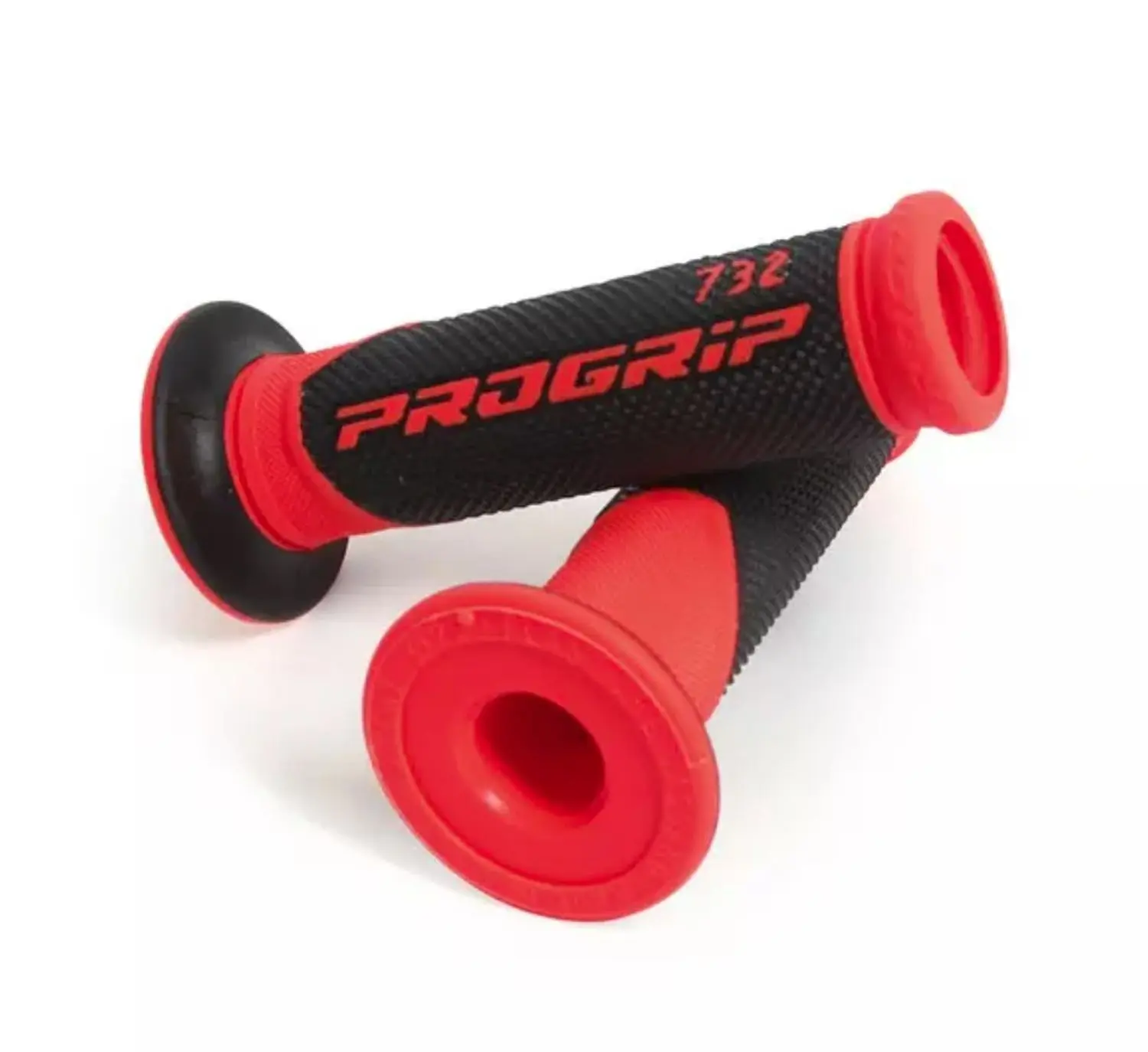 PROGRIP gripy PG732 ROAD (22+25mm, délka 125mm) barva červená/černá otevřené (OPEN END) (dvousložkové) (732-149) ( )