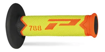 PROGRIP gripy PG788 OFF ROAD (22+25mm, délka 115mm) barva oranžová fluorescenční/žlutá fluorescenční/černá (trojsložkové) (788-281) (PROGRIP gripy)